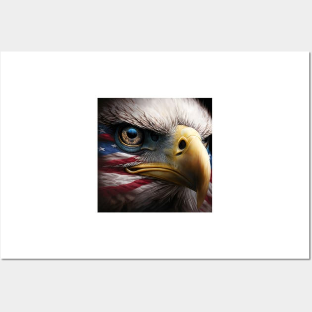 USA, Bald Eagle, America, American Flag, Wall Art by thewandswant